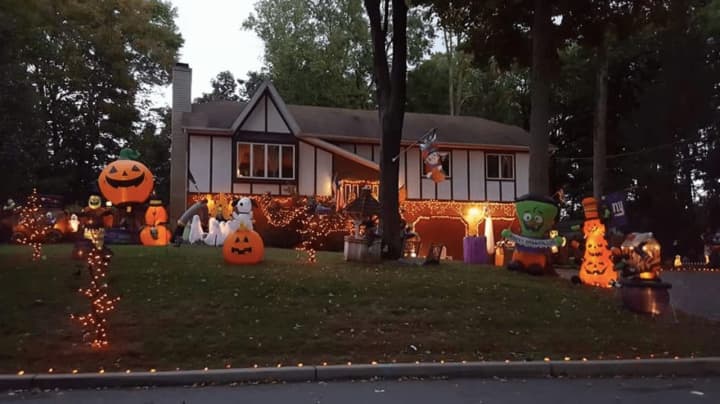 Expect lots of Halloween lights at the Wayne home of Gina and Rich Martorana.