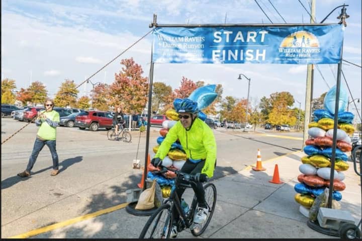 William Raveis, CEO and founder of William Raveis Real Estate, Mortgage &amp; Insurance, after finishing riding 25 miles at the second annual William Raveis Ride + Walk.