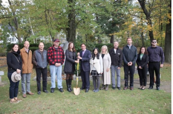 The Wolfs Lane Park Renovation Project Team is shown here at an Oct. 24 groundbreaking ceremony.