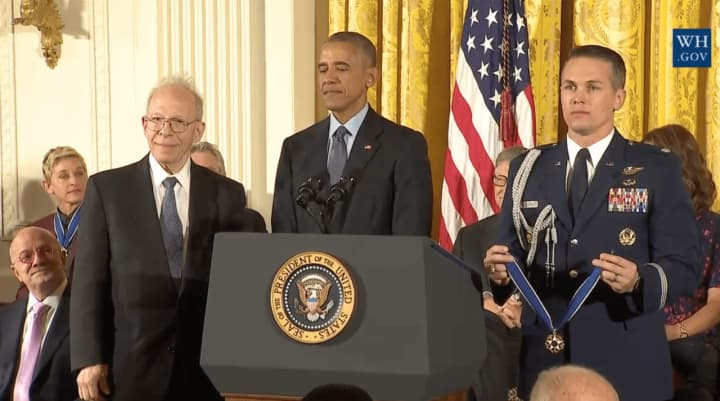 Scarsdale native Richard Garwin was at the White House to accept the Presidential Medal of Honor on Tuesday.