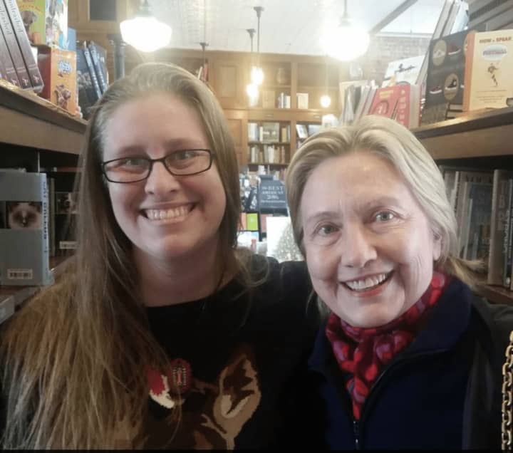 Jessica Wick, an employee of The Savoy Bookstore in Waverly, R.I., wrote on her Facebook page of meeting Hillary Clinton, and husband, Bill, in late November. The former first couple were warm, gracious and kind, Wick said.