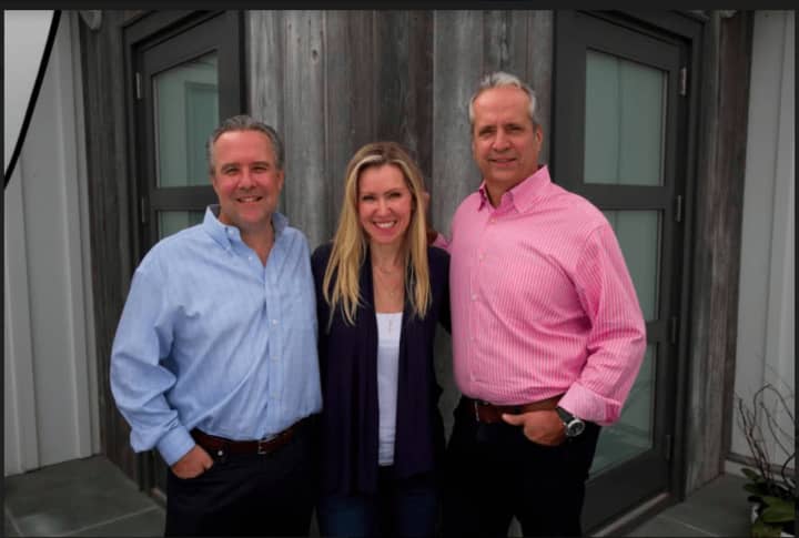 New Beauty Wellness owner Paul Dowicz, aesthetician Jennifer Efstathiou, owner Ed Schaufler.  The business recently opened in Westport.  New Beauty Wellness is holding a holiday event on Dec. 7.