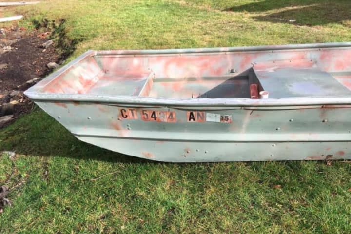 Trumbull Police are seeking the owner of a boat that was found capsized Friday in Pinewood Lake.