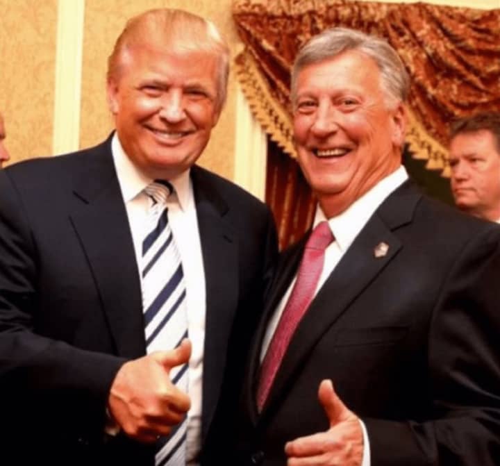 Sheriff Butch Anderson, right, with President-elect Donald Trump.