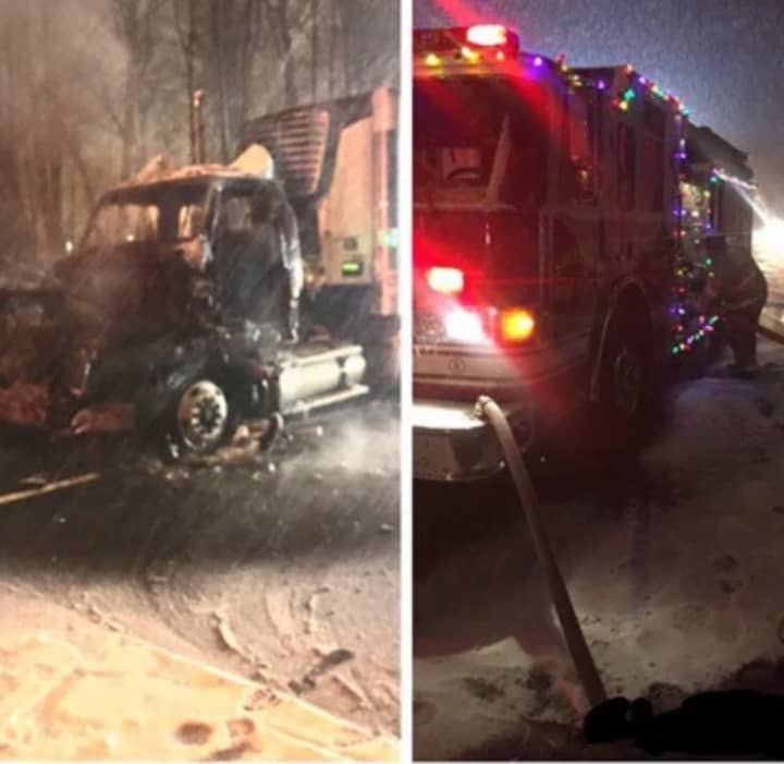 Firefighters from Echo Hose Hook &amp; Ladder knocked down a truck fire early Saturday on Route 8.