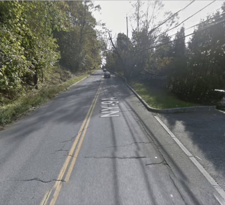 The area of Route 9A (Saw Mill River Road) where the teen fled from the NYPD car.