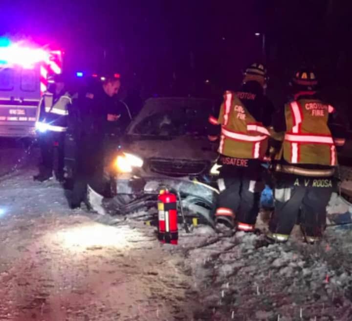 A two-car collision occurred early Saturday evening on Route 9 in Croton.