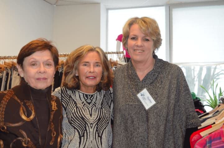 Volunteers, from left, Fritzie Ratsky, Elaine Rubinson, and Nadine Baccellieri are shown at Clothes to Kids of Fairfield County.