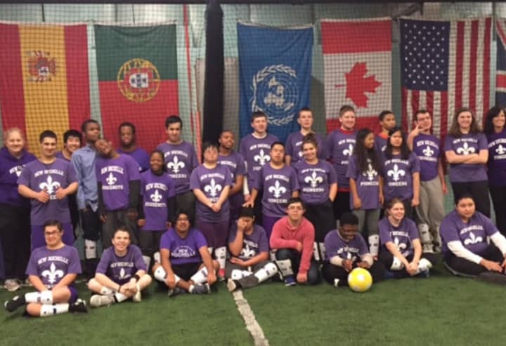 The New Rochelle School District&#x27;s Special Olympic soccer team.