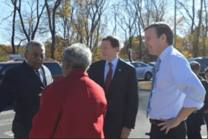 Connecticut Senators Chris Murphy, right, and Richard Blumenthal, second from right, congratulated incoming President Donald J. Trump but also asked the new President to stop personal attacks.