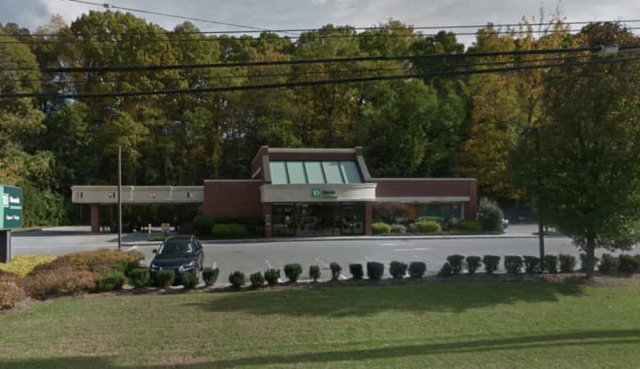The TD Bank in Scarsdale was robbed Friday by a man wearing all black.