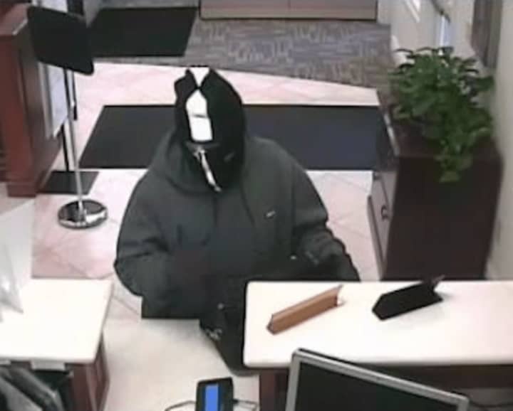 Suspect in Friday robbery of First County Bank in the Georgetown section of Wilton Friday afternoon.