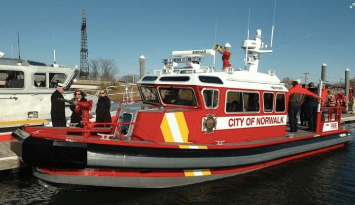 The Norwalk Fire Department Marine Unit rushed to respond to an oysterman experiencing a medical crisis Monday on Long Island Sound.