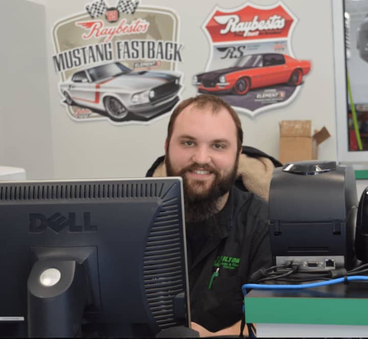 Drew Gleacher is service adviser at Wilton Auto &amp; Tire Center. The business just moved into a building at 658 Danbury Road -- expanding 10 times its size.
