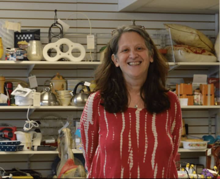 Batya Diamond is one of the volunteers at the Turnover Shop in Wilton, which has been in business for 75 years.