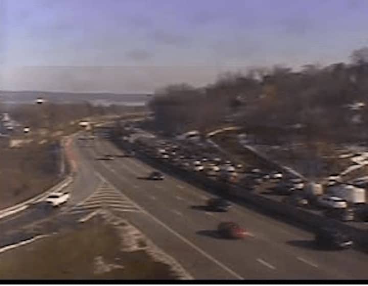 A look at delays on I-87 at Exit 11 (Nyack/Route 9W) after the TZB crash.