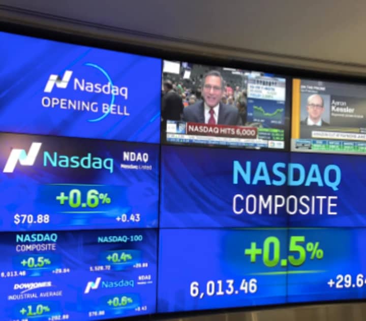 The Nasdaq Composite hit a record high on Tuesday morning.