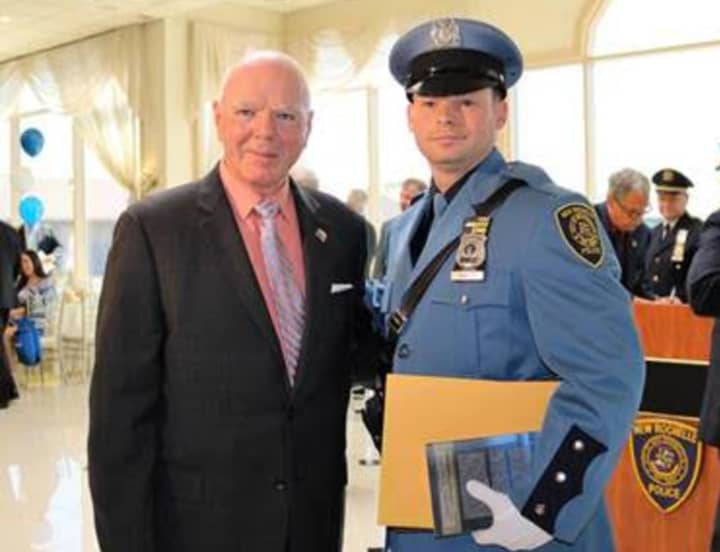 New Rochelle Police Commissioner Patrick Carroll (left) will retire effective in December.