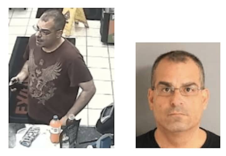 John A. Fraioli, left, in a photo state police on Friday asking for the public&#x27;s help in the case, and, at right, after his arrest.