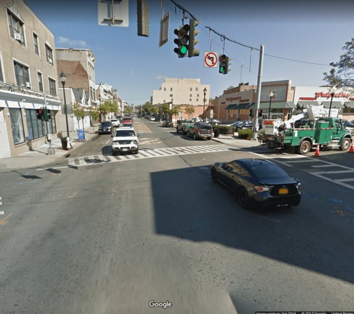 The intersection of North Main Street and Adee Street in Port Chester.