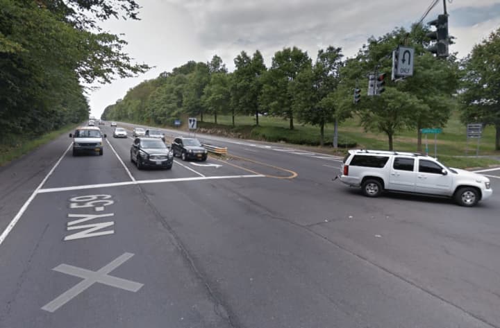 One lane of Route 59 is closed in West Nyack.