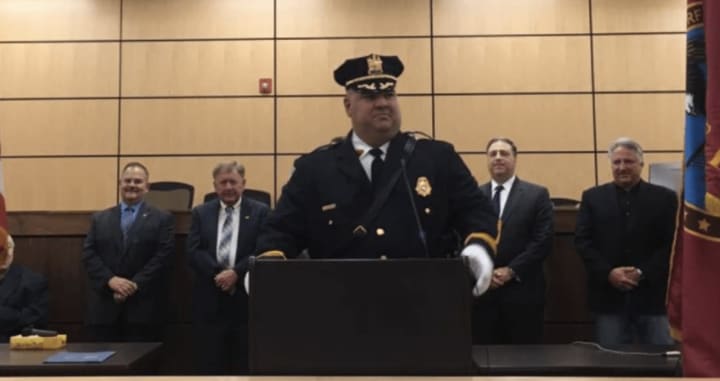 East Rutherford Police Chief Dennis Rivelli was sworn in Monday evening.