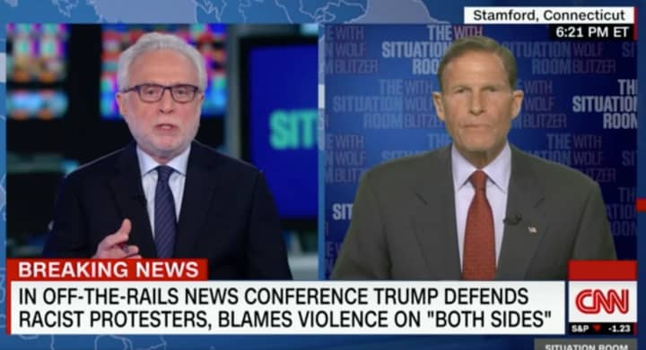 U.S. Sen. Richard Blumenthal appears Tuesday on the &#x27;Situation Room With Wolf Blitzer&#x27; on CNN.