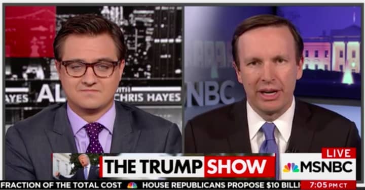 U.S. Sen. Chris Murphy appears Thursday night on &#x27;All In With Chris Hayes&#x27; on MSNBC.