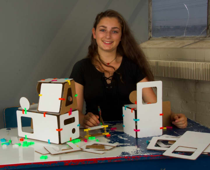 Ayana Klein, pictured, and her brother Ethan are selling architectural kits through 3Dux/Design.