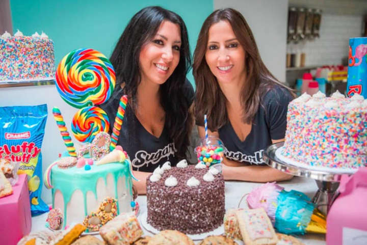 Hilary Assael, left, with her twin sister, Elissa Weinhoff, of Sugar Hi in Armonk.
