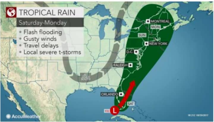 A look at the storm that is expected to bring Nor&#x27;easter-type conditions to the area Sunday and overnight into early Monday.