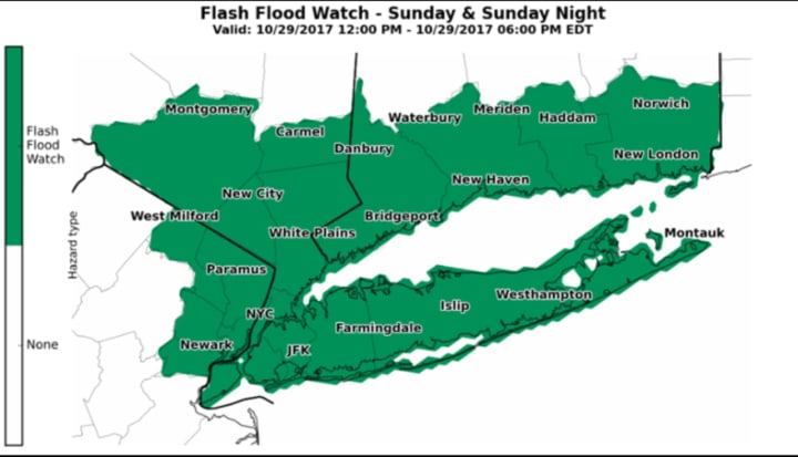 A Flash Flood Watch is in effect for the entire tristate area.