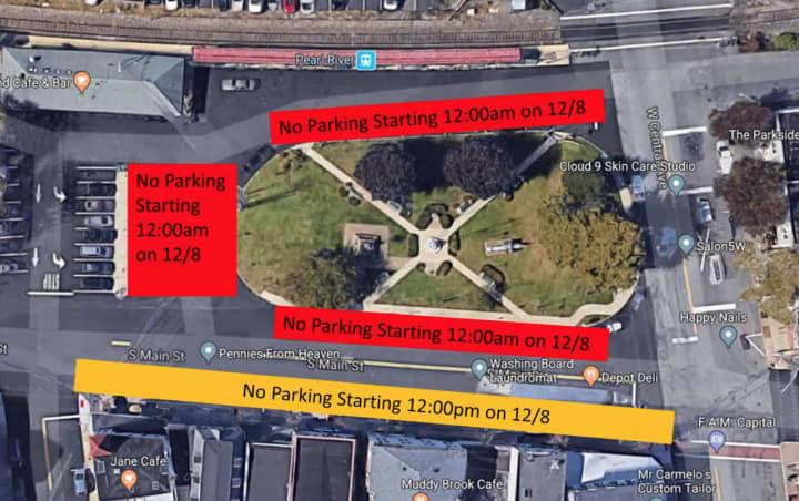 There will be restricted parking in Pearl River on Friday.
