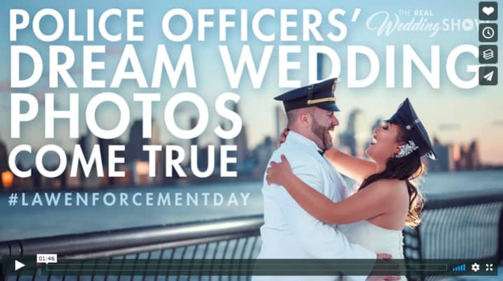 The Real Wedding Show helped two Garfield police officers complete their dream wedding photo shoot.