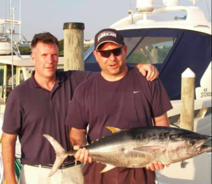 Joseph Percoco and Todd Howe, left, on a 2010 fishing trip. Howe was the government&#x27;s key witness in Percoco&#x27;s corruption trial.