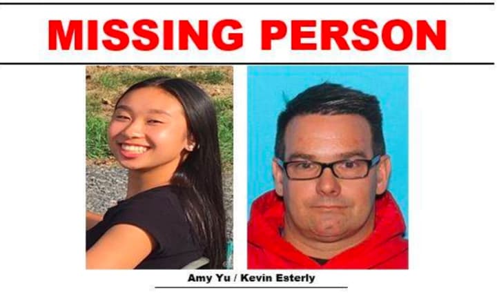Amy Yu, 16, and Kevin Esterly, 45.