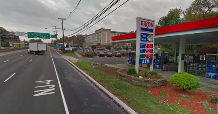 The Exxon station is located on Route 4 in Englewood.
