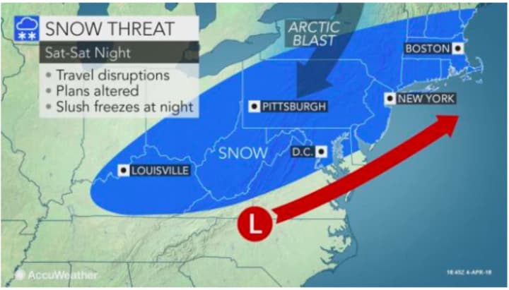 A look at the snow threat for Saturday.