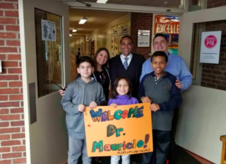 Students and staff at Hillcrest Elementary School in Peekskill welcomed their newly-appointed superintendent.