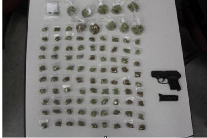 An Orange County man was nabbed with a gun and pot.