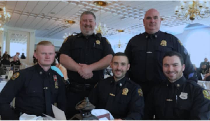 Greenwich Police officers honored at a MADD event for their work.
