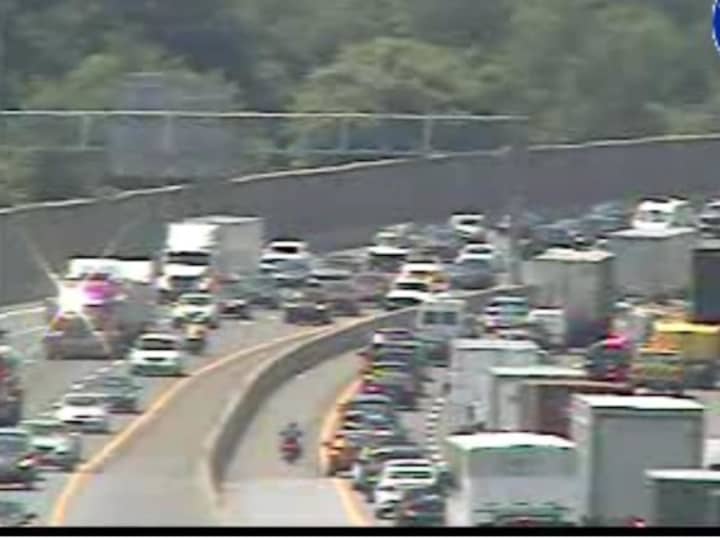A look at gridlock on I-287 just before 1 p.m. Wednesday.