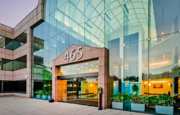 This office building is for sale for $17.5 million at 465 Columbus Ave. in Valhalla.