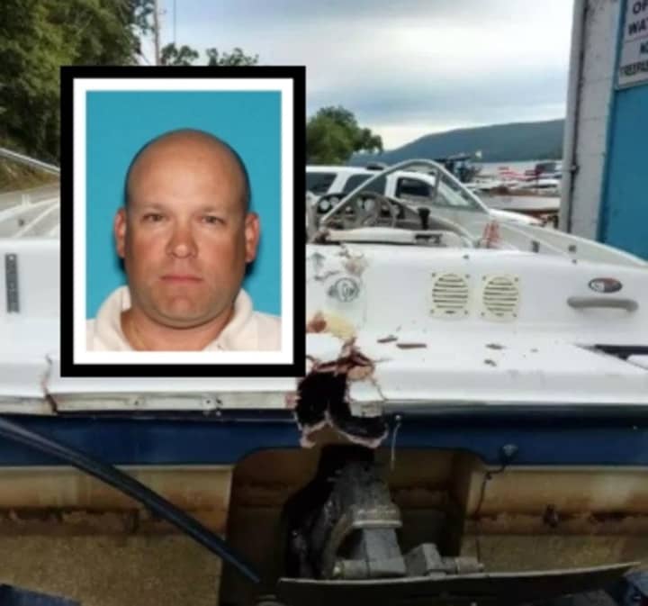 Shawn Kelly, 44 of Paramus (inset), was arrested in connection with a hit-and-run boat crash that left one person dead in 2016.