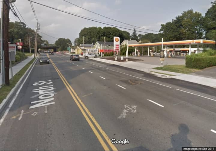 A Danbury man was injured when he was hit by a car.