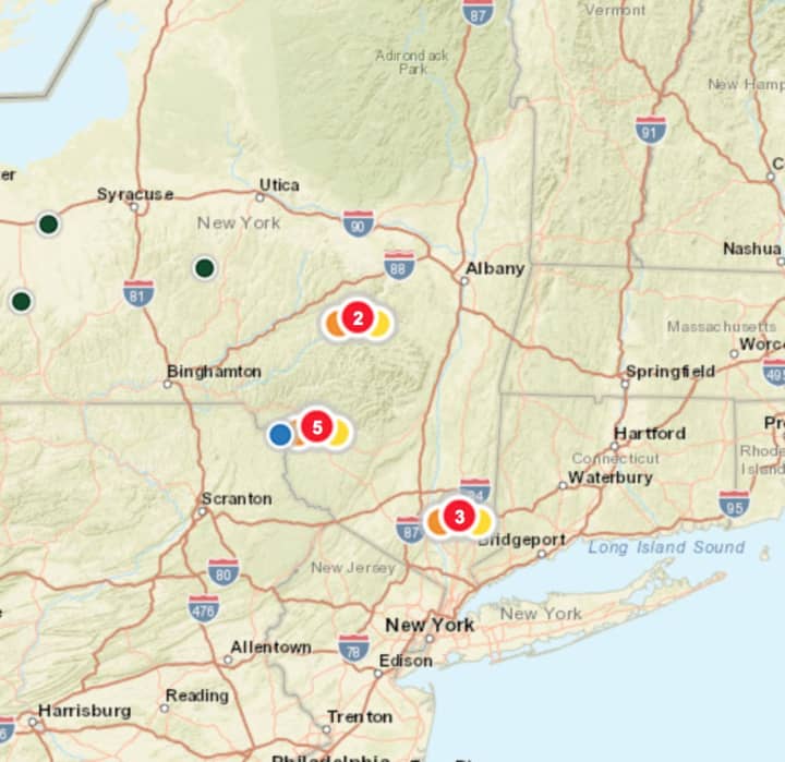 The NYSEG outage map.