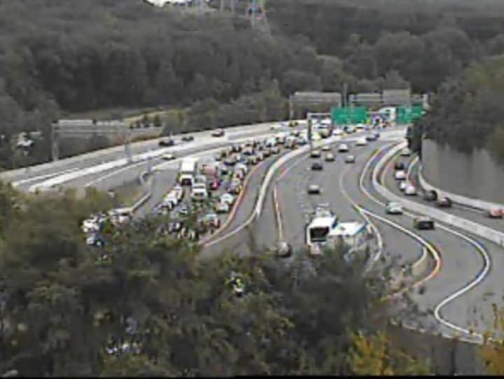 A look at gridlock on I-287 at I-684.