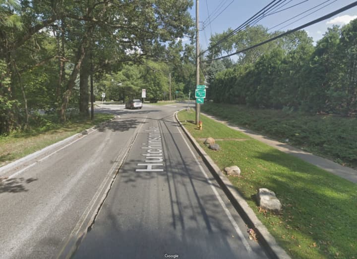 Hutchinson Avenue near the intersection of Meadow Road in Scarsdale.