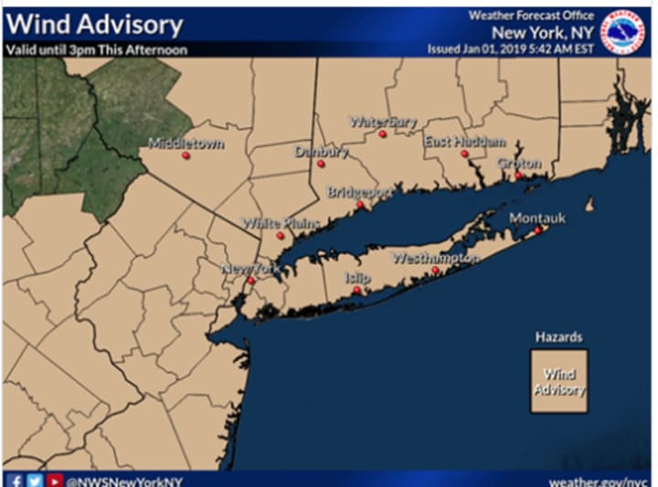 A look at areas where the wind advisory is in effect.