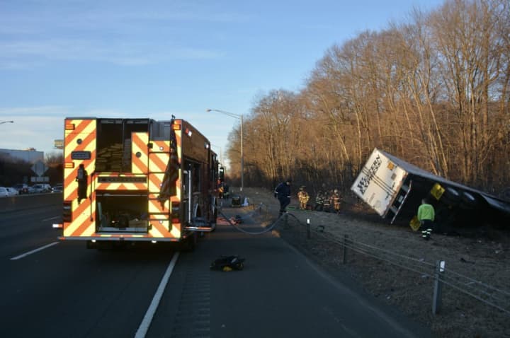 The driver of a tractor-trailer was killed during a crash.